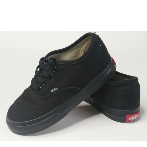 Vans Other - low top black vans the authentic toddler size 9